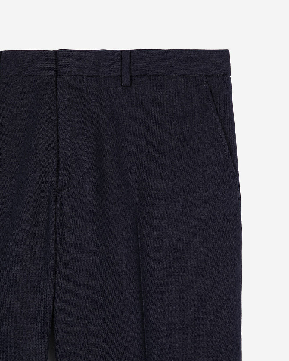 Navy blue straight suit pants