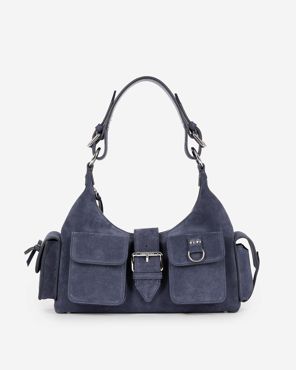 Amelia bag in navy suede