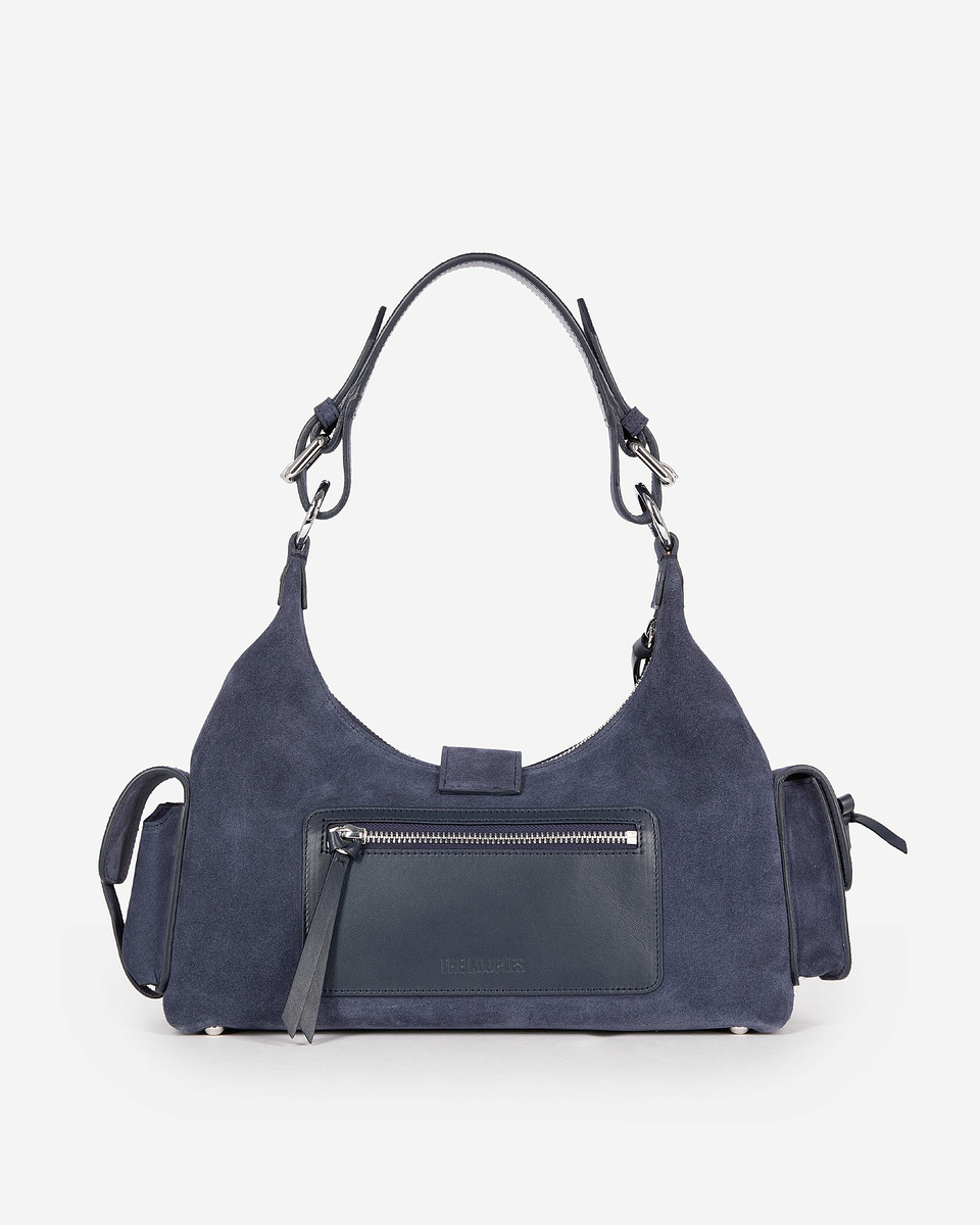 Amelia bag in navy suede