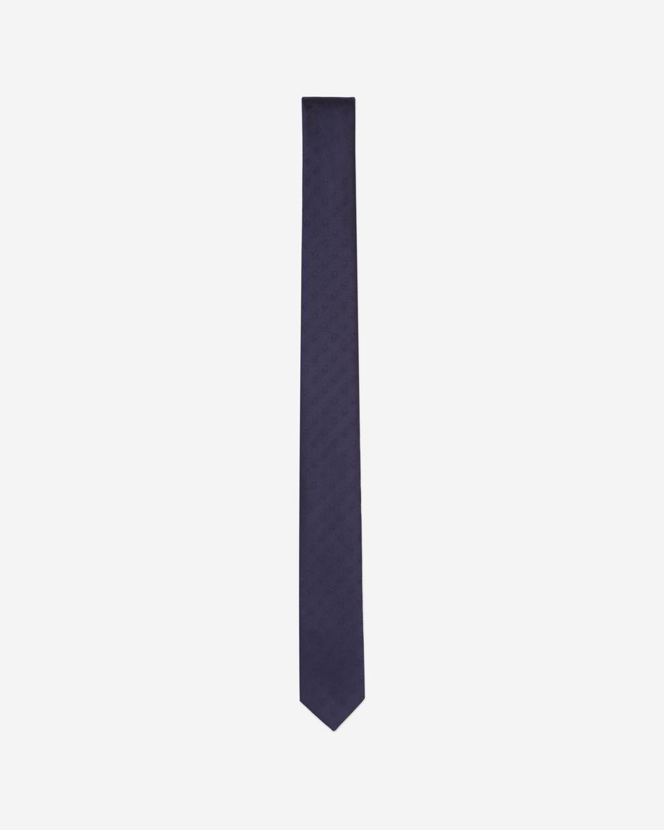 Navy blue silk tie