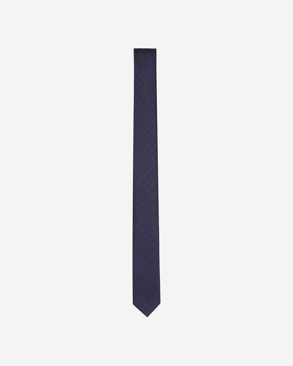 Navy blue silk tie