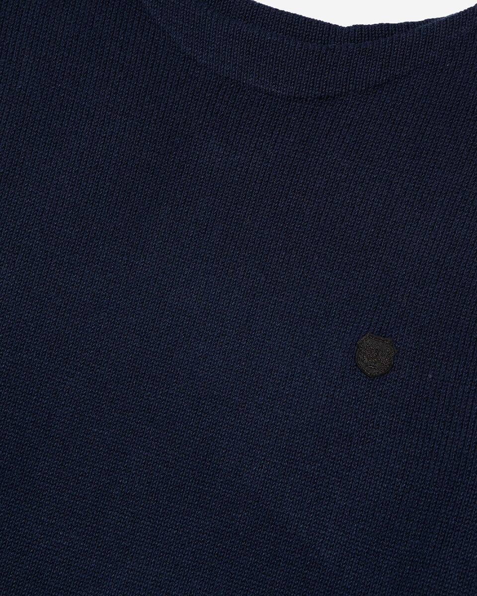 Navy boat-neck sweater