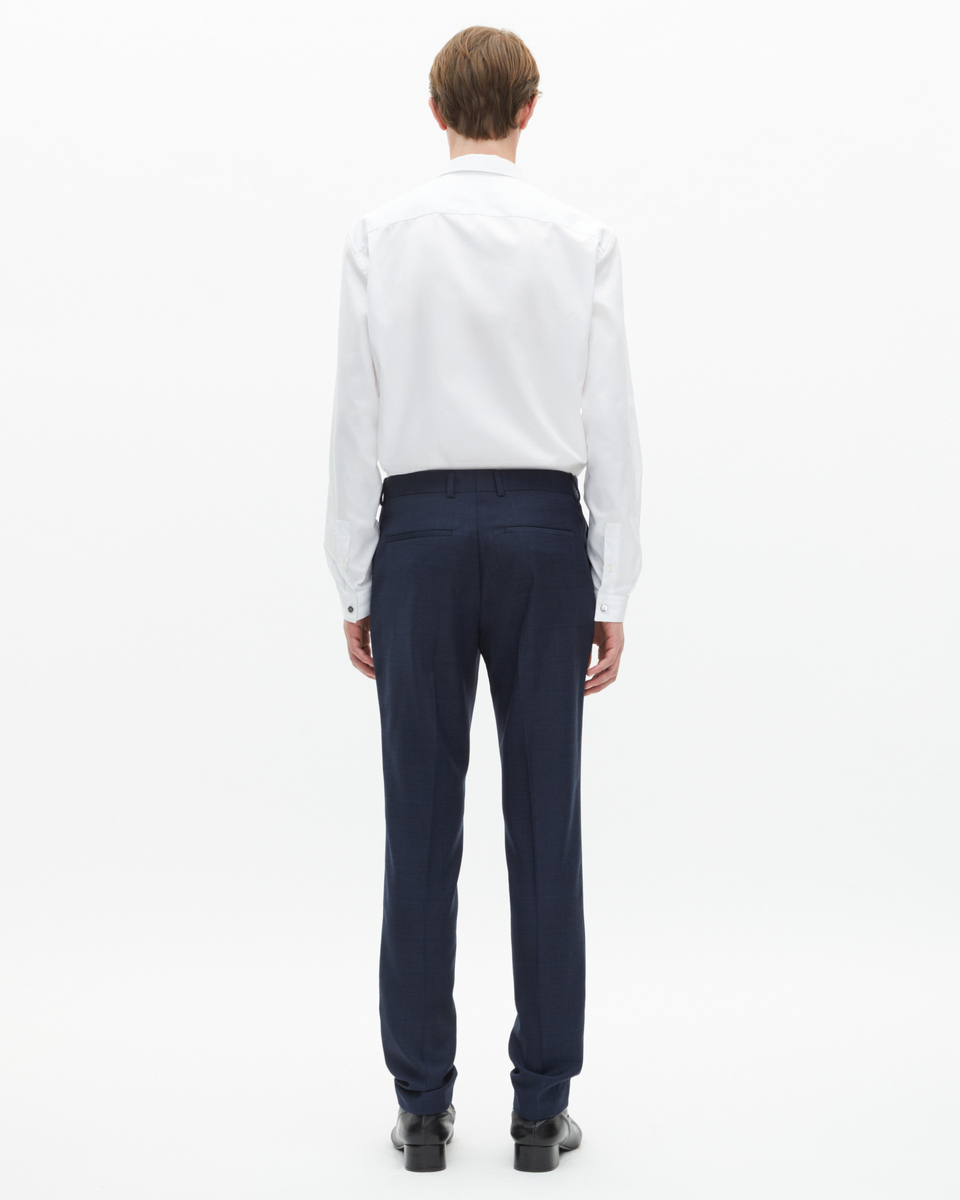 Slim-fit suit pants in navy wool