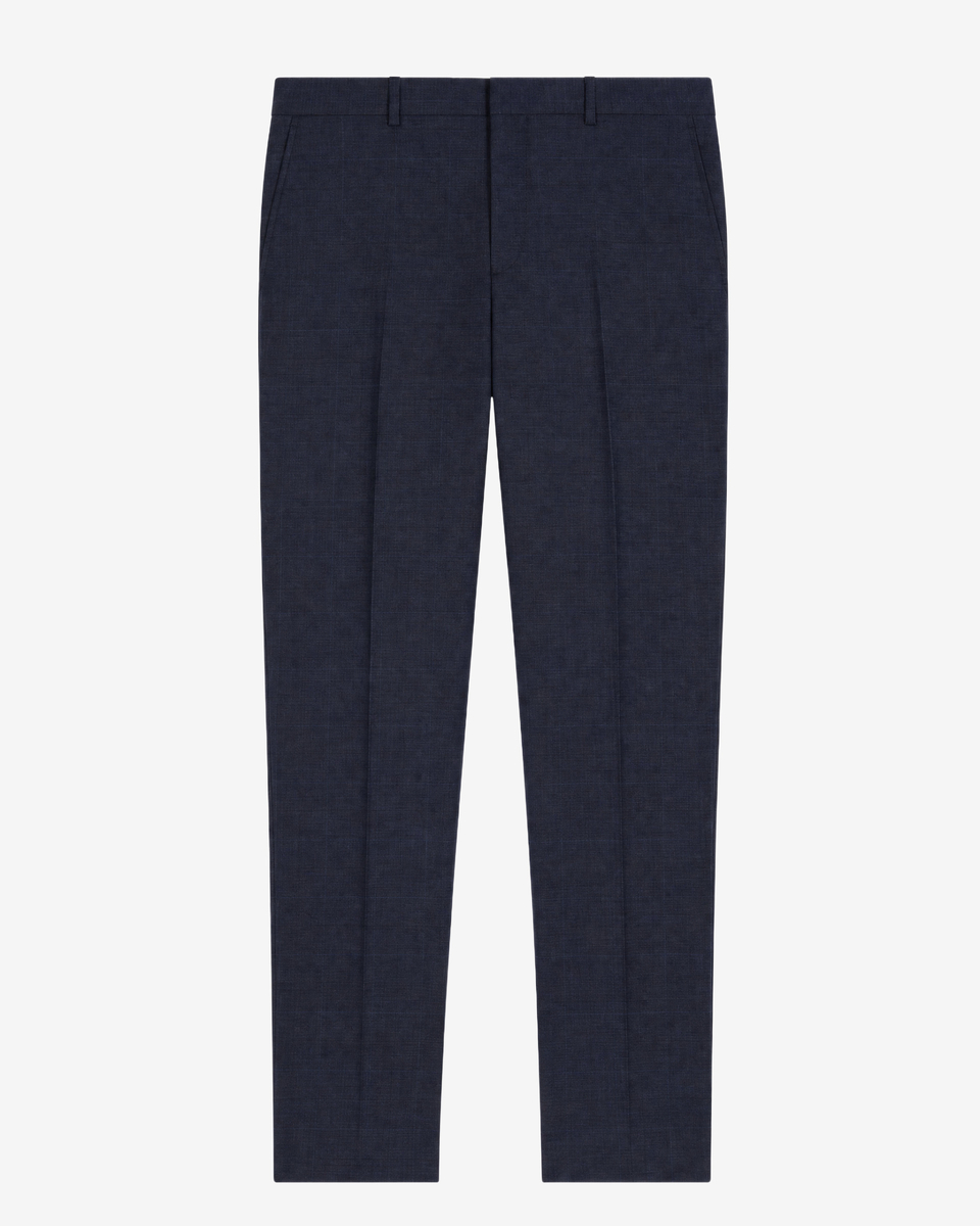 Slim-fit suit pants in navy wool