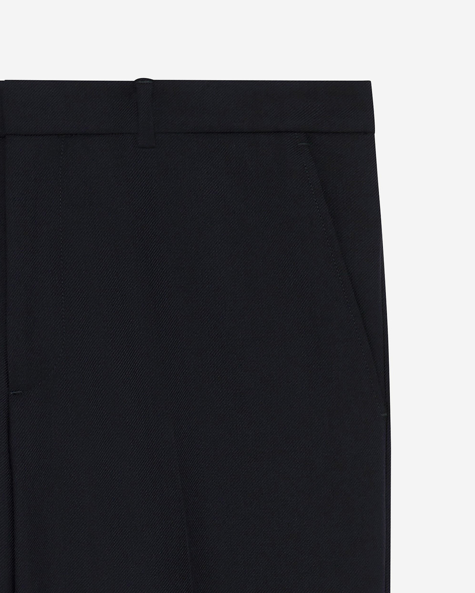 Navy straight-leg pants