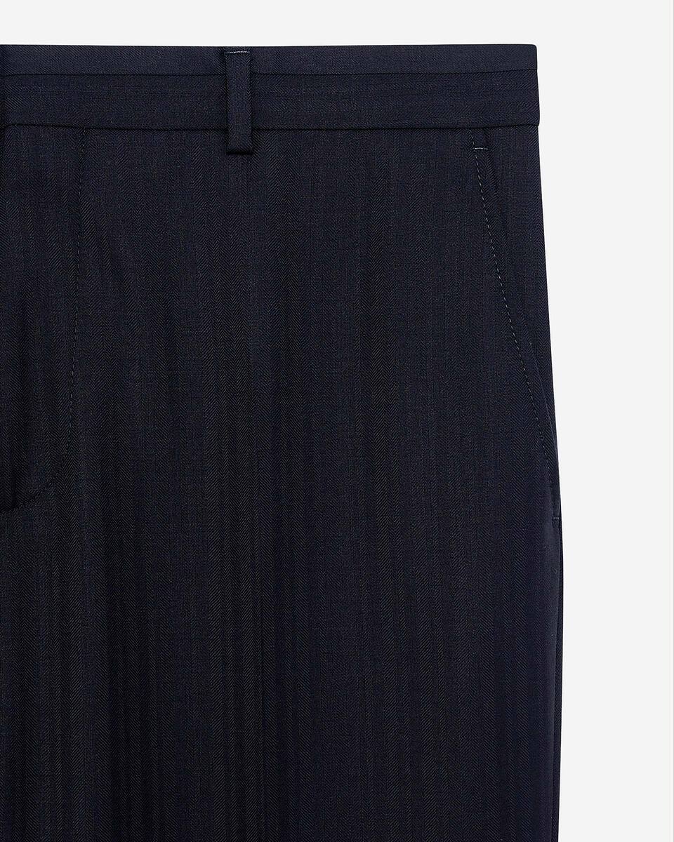 Slim-fit suit pants in navy wool