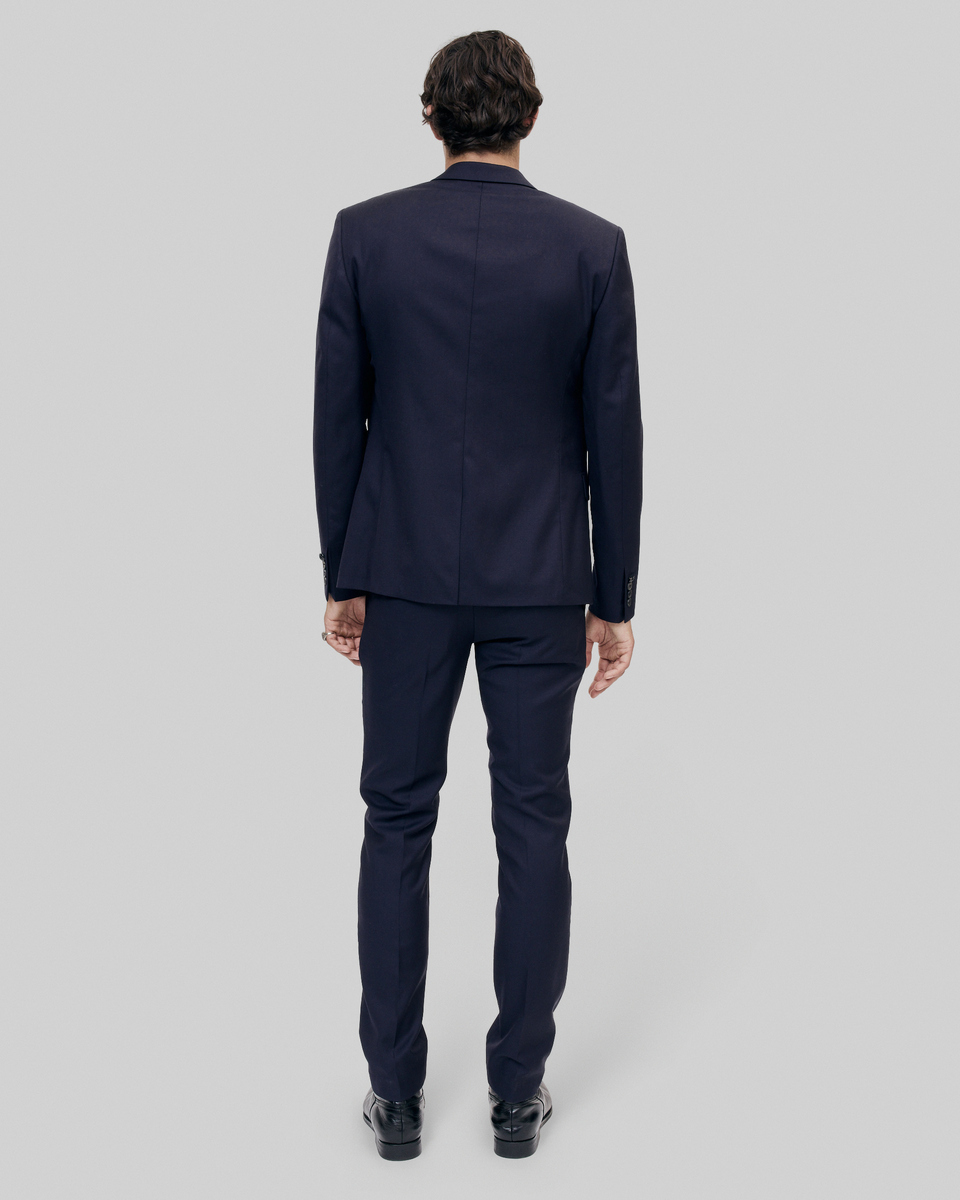 Straight-cut suit jacket in blue wool