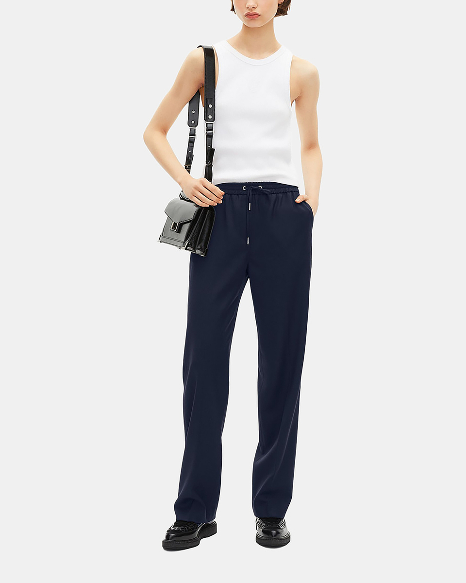 Black wool pants
