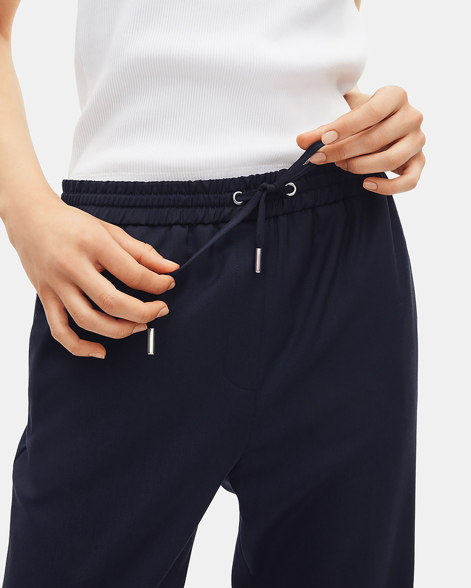 Black wool pants