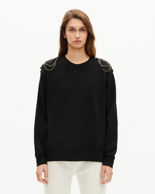 Sweatshirt with black chains