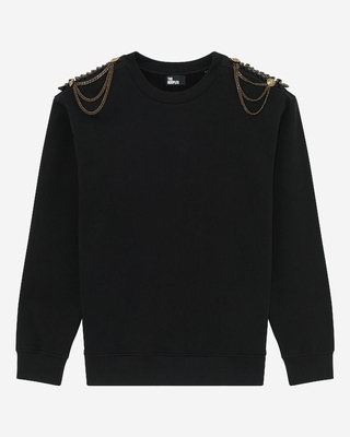 Sweatshirt with black chains