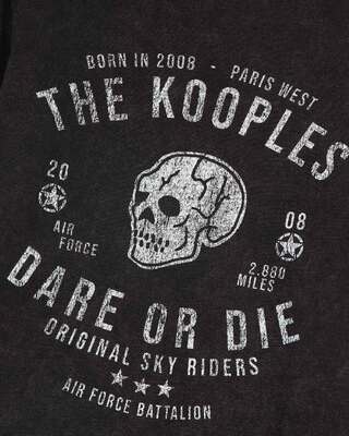T-shirt with black screen print