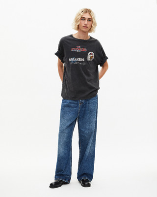T-shirt with black screen print