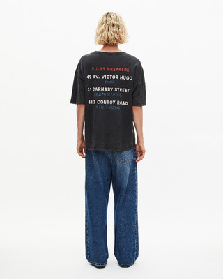 T-shirt with black screen print