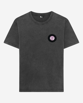 T-shirt with black vinyl flocking