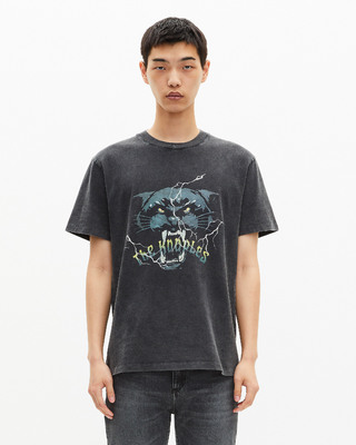 T-shirt with black panther screen print