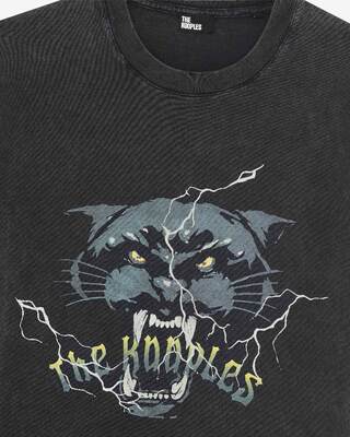 T-shirt with black panther screen print