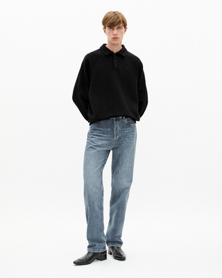 Black polo-neck sweatshirt
