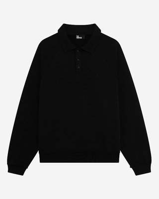 Black polo-neck sweatshirt