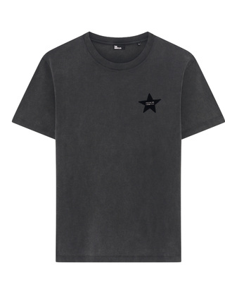 T-shirt with black star flock