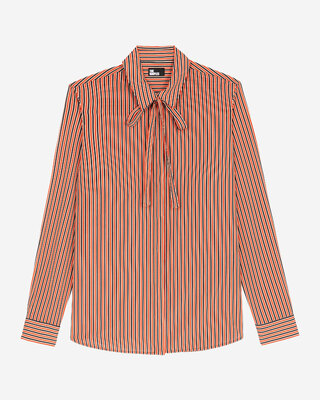 Red and blue striped shirt