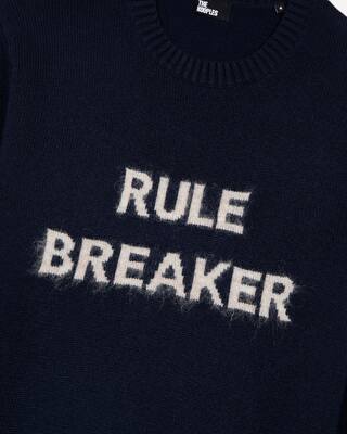 Rule Breaker navy sweater