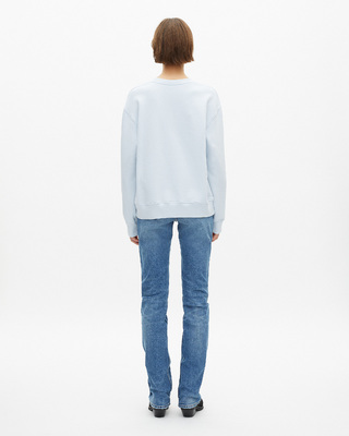 Sweathshirt with light blue screen print