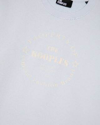 Sweathshirt with light blue screen print