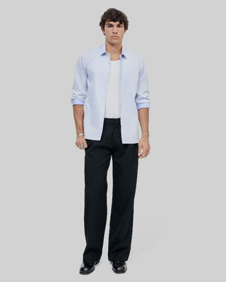 Sky blue classic collar shirt