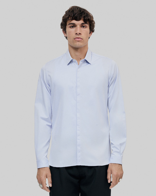 Sky blue classic collar shirt