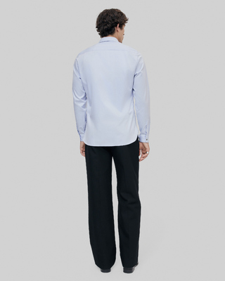 Sky blue classic collar shirt