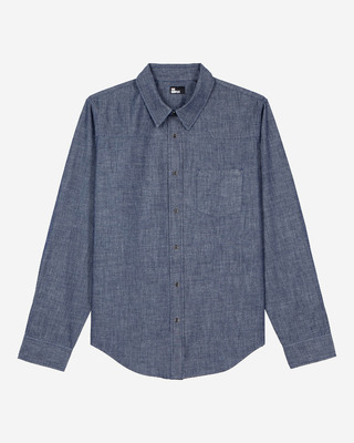 Blue raw denim shirt