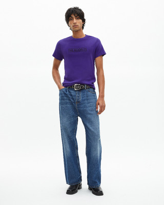 T-shirt with purple print