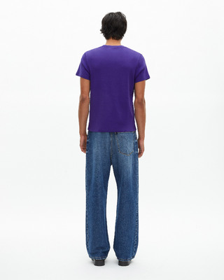 T-shirt with purple print