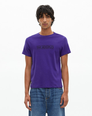 T-shirt with purple print
