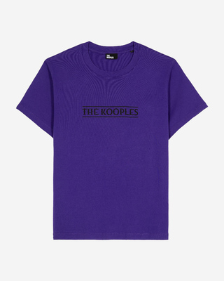 T-shirt with purple print