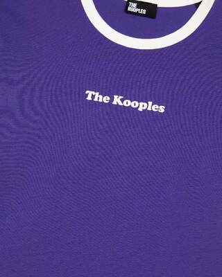 T-shirt with purple screen print