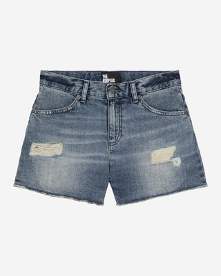 Blue denim shorts