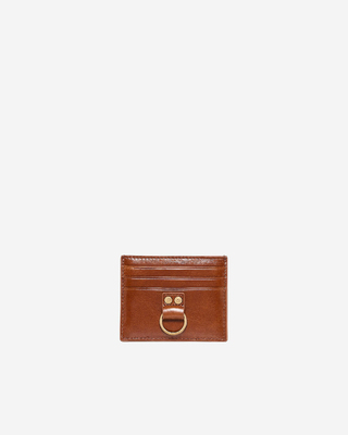 Amelia brown leather card case