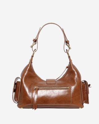 Amelia bag in brown cracked leather