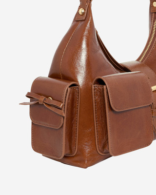 Amelia bag in brown cracked leather