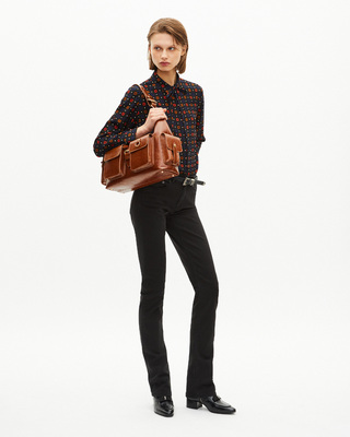 Amelia XL bag in brown cracked leather