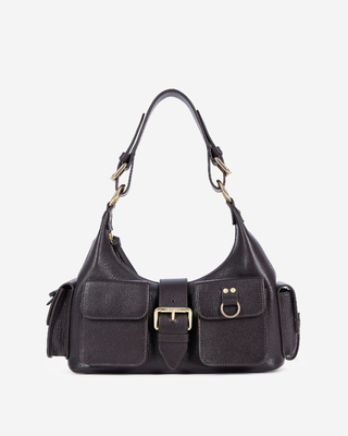 Amelia bag in brown grained leather