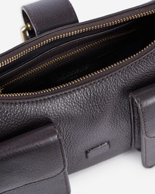 Amelia bag in brown grained leather
