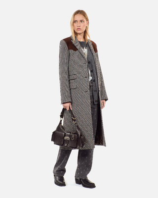 Amelia bag in brown grained leather