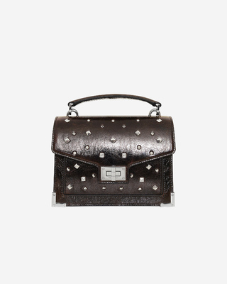 Emily small bag in brown crackle leather