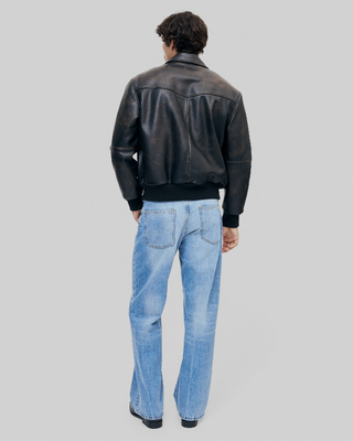 Brown leather jacket