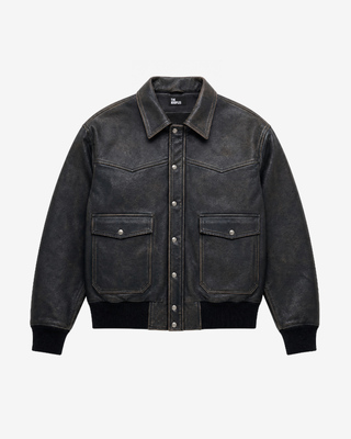 Brown leather jacket