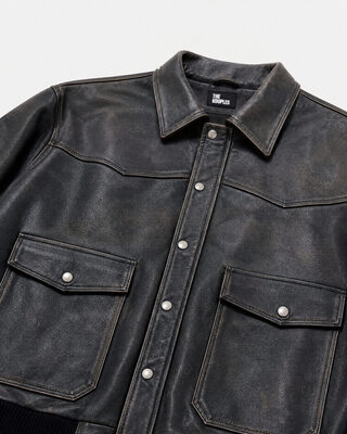 Brown leather jacket