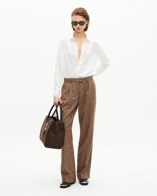 Ming XL tote bag in brown suede
